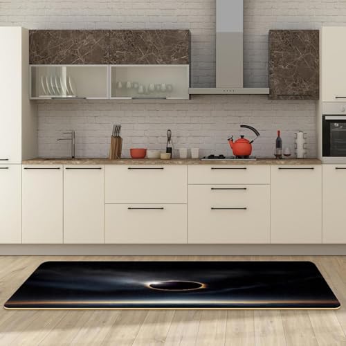 Tapete de cocina para pasillo y cuarto de lavado VAPOKF eclipse negro de 2 piezas 3