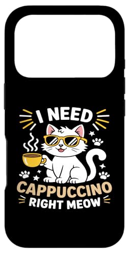 I Need Cappuccino Right Meow 炵L̃R[q[ X}zP[X iPhone 17 Pro p
