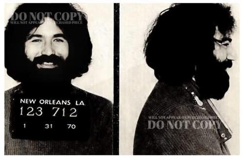 Grateful Dead Jerry Garcia photo rare affiche retro poster rock noir et blanc