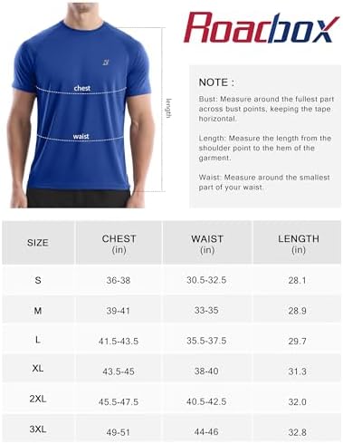 Roadbox Mens Sun Protection Swim Shirt, UPF 50+ Short Sleeve UV Rash Guard, Quick Dry Water T-Shirt for Surf Running Workout — view 6