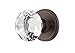 Decor Living, AMG and Enchante Accessories, Diamond Crystal Door Knobs with Lock, Passage Function for Hall and Closet, Venus Collection, Venetian Bronze