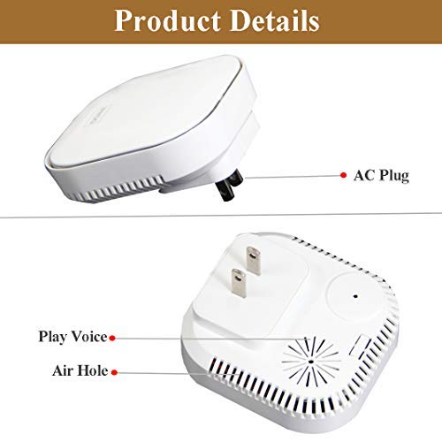 Natural Gas Detector,Propane Detectors for Home,Natural Gas Propane Leak Alarm for Home Kitchen, High Sensitivity Natural Gas Propane Leak Detection (White)