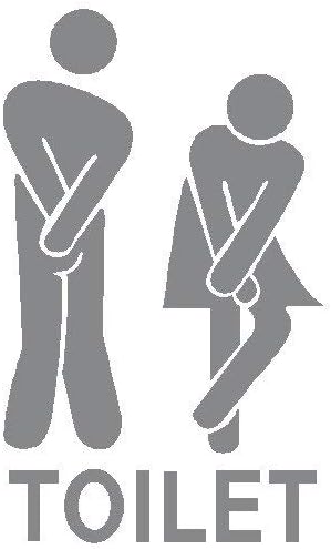 Pulaboウォールステッカー かわいい男性女性洗面所トイレwc壁デカール壁紙壁画 Cafe Du