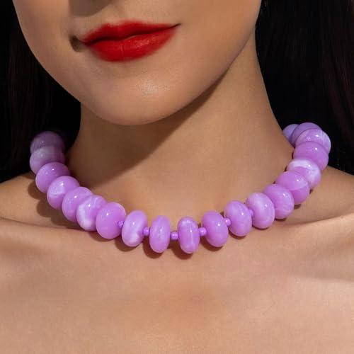 Collier grosses perles réglable pour sublimer vos robes légères d'été