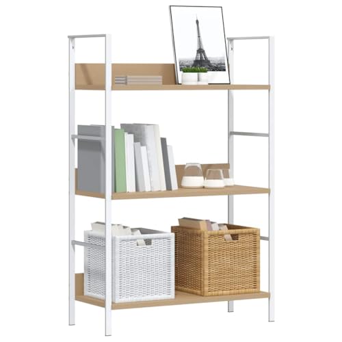 Estante de almacenamiento compacto con baldas de madera para sala de estar 5