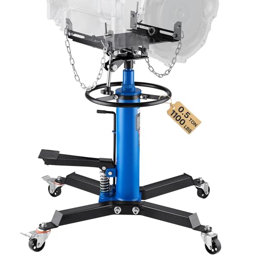 VEVOR Transmission Jack, 33'-67' High Lift, 1100 lbs Hydraulic Telescoping Transmission Jack,...