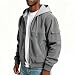 Sweatjacke Herren Kapuzenjacke mit Reißverschluss Zip Hoodie Cord Jacke