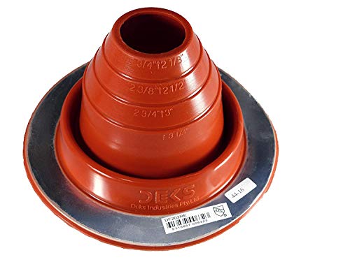 Dektite # 2 (Df202re) rond Rouge haute température en silicone souple et tuyau clignotant : pour tuyau OD Tailles 1–3/10,2 cm-3–1/10,2 cm