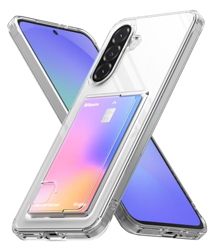 Image of Ringke Fusion Card Compatible with Samsung Galaxy A36 5G / A56 5G Case Back Cover Transparent Hard Back Soft Flexible TPU Bumper with Slim Card Holder Wallet Scratch Resistant Natural Form - Clear