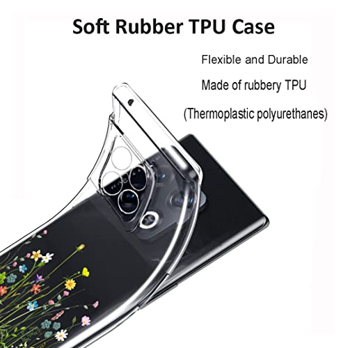 Unov Case Designed for OnePlus 10 Pro 5G, Crystal Clear Phone Case with [Anti-Slip Embossed Pattern], Shockproof Slim Protective [Anti-Yellowing TPU] Back Cover, Flower Bouquet by Unov - Image 4