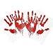 VILLCASE Halloween Blut Handabdruck Aufkleber Blutige Fenster Haftet Aufkleber Dekorative Handabdruck Auto Aufkleber Reflektieren Licht Aufkleber 4Pcs