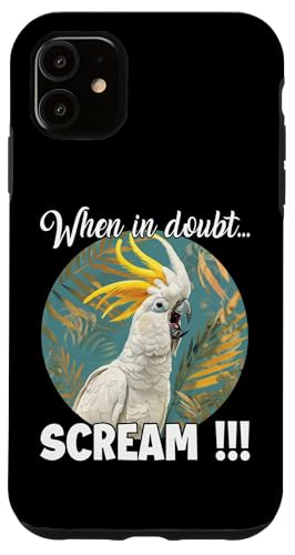 Cockatoo Meme T�A������̂��߂̖ʔ������уI�E�� �X�}�z�P�[�X iPhone 11 �p