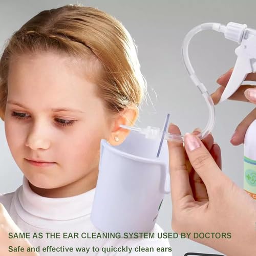 ear wax removal tool ear cleaning kits safe ear irrigation kit ear flush kit for adults kid ear wax washer device easy to operate includes basin syringe curette kit towel and 40 disposable tips