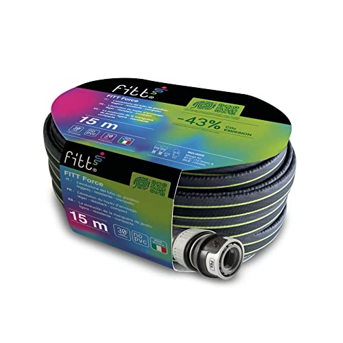 Fitt Tubo Acqua per Irrigazione Giardino Force 1-2 15mt Grey Lime - 6