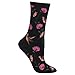 Hot Sox Women's Animal Series Novelty Casual Crew Socks, Hummingbirds (Black), Shoe Size: 4-10