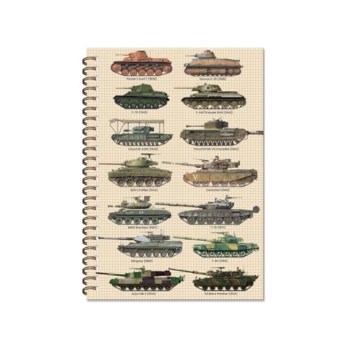 Notebook chars d'assaut A5 pour écrire l'histoire militaire