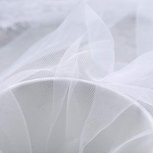 Olbye Women’s Wedding Veil 108 Inch Cathedral Veil Single Tier 1T Long Veils For Brides Soft Sheer Ivory Veil (Light Ivory) #TOP2