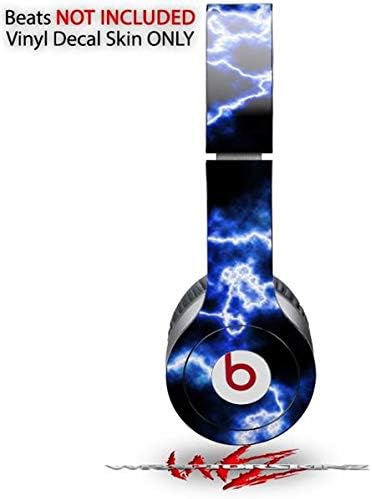 Skin Decal Wrap Works with Original Beats Solo HD Headphones Electrify Blue Skin Only (Headphones NOT Included)