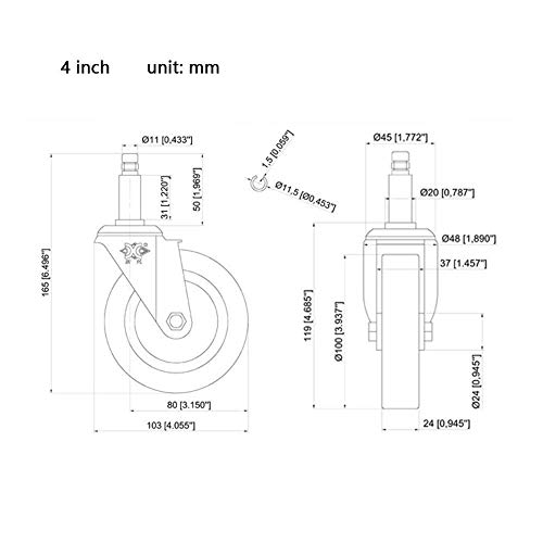 Roulettes Heavy Duty universelles en polyuréthane haute performance