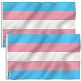Anley Fly Breeze 3x5 Foot Transgender Flag - Vivid Color and Fade Proof - Canvas Header and Double...