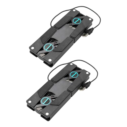 Soporte para laptop con 2 ventiladores USB y diseño plegable miniatura 1