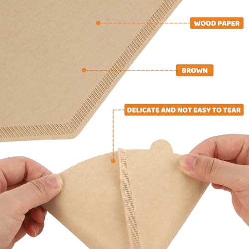Image of 320 Count #4 Coffee Filters 8-12 Cup Disposable Coffee Filters 4 Cone Paper Unbleached Natural Number 4 Filters Paper Compatible with Ninja Coffee Filter, Drip and Pour Over Coffee Maker
