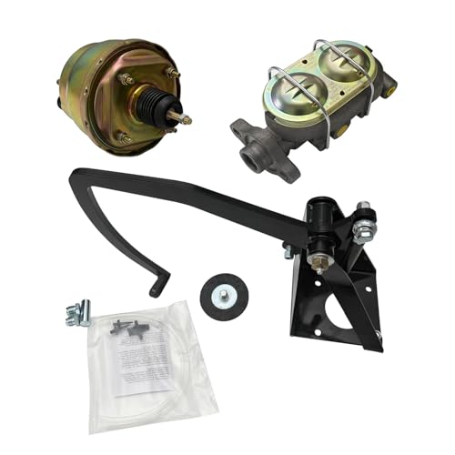 IBESTWOLF 7" Dual Frame Mount Power Brake Booster with Master