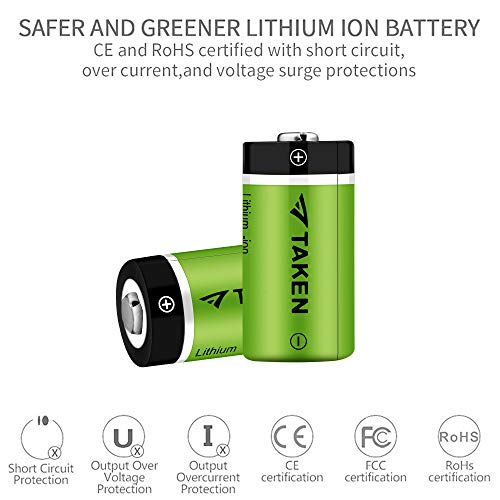 Taken Cr123A Lithium Batteries For Arlo 24 Pack 3.7V 800Mah Recharged Battery With 8-Ports Charger For Arlo Cameras (Vmc3030/Vmk3200/Vms3330/3430/3530), Flashlight, Microphone #TOP4