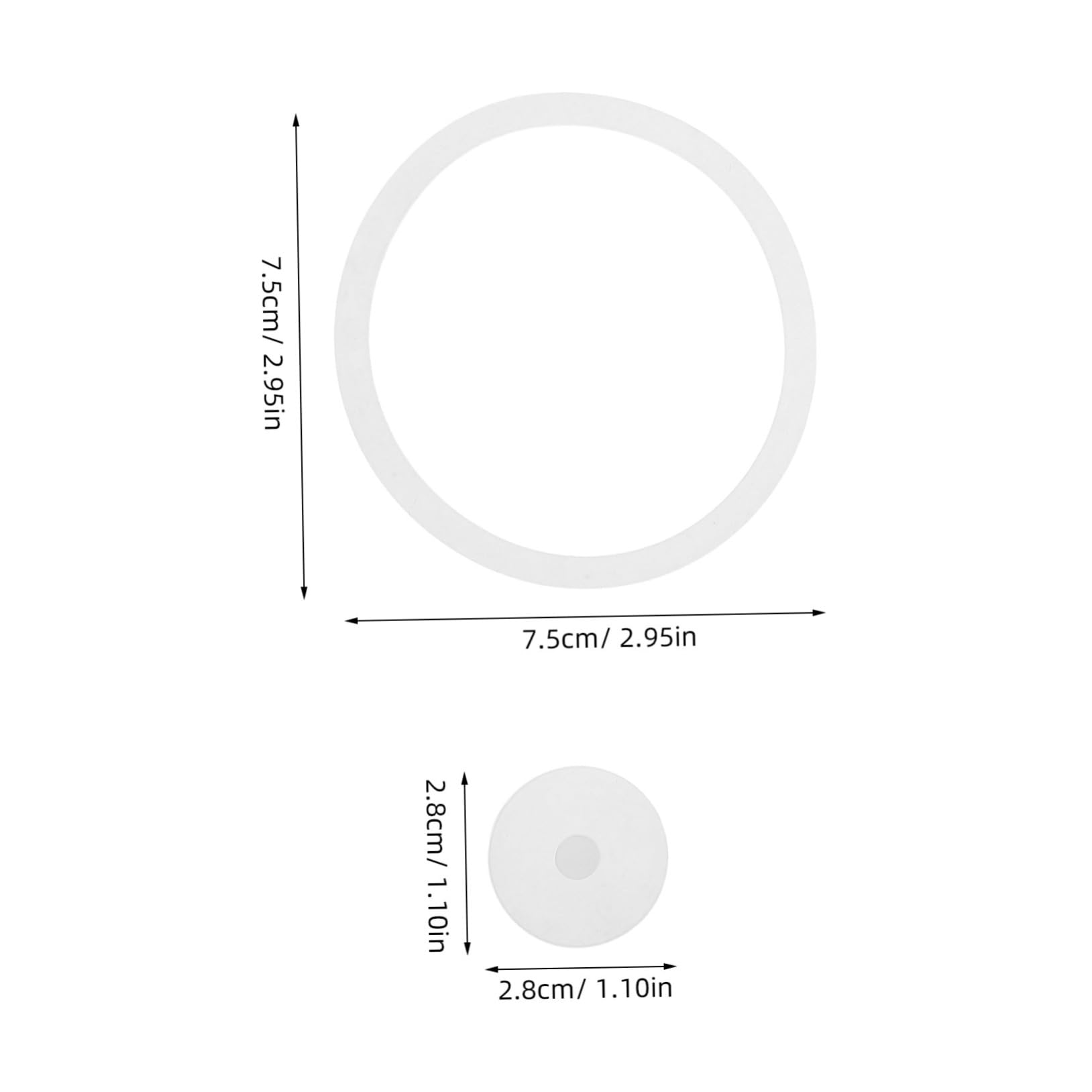 2 Sets Silicone Cup Lid Replacement Set Leakproof Sealing Rings Plugs for Belly Cups Spill Design Travel Mug Stoppers Safe for All Beverages