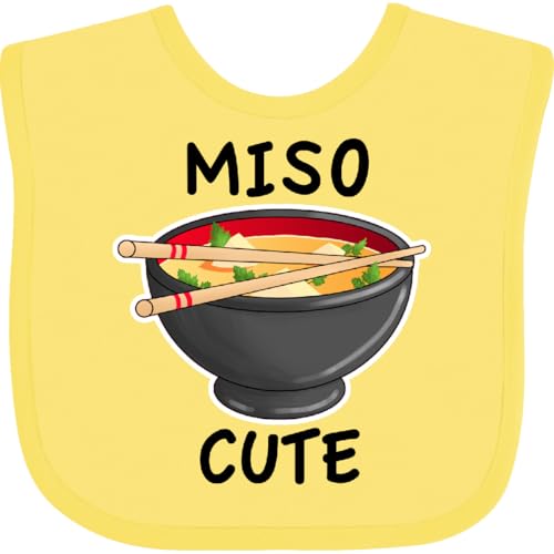inktastic Miso Cute with Miso Soup Baby Bib Banana 29586