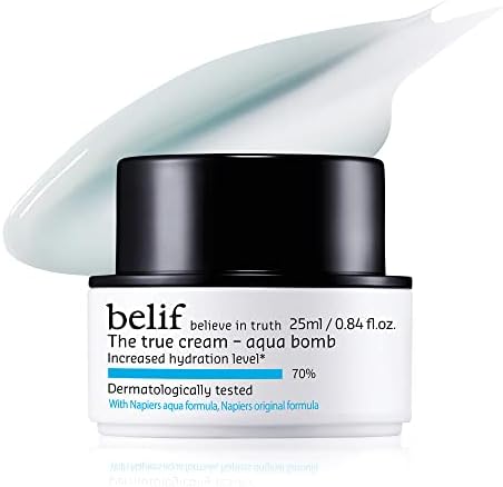belif The True Cream Aqua Bomb | Rich yet Weightless Face Moisturizer for Combination to Oily Skin | Antioxidants, Lady Mantle & Oat Husk | Daily Hydrating Facial Cream Minimizes Pores