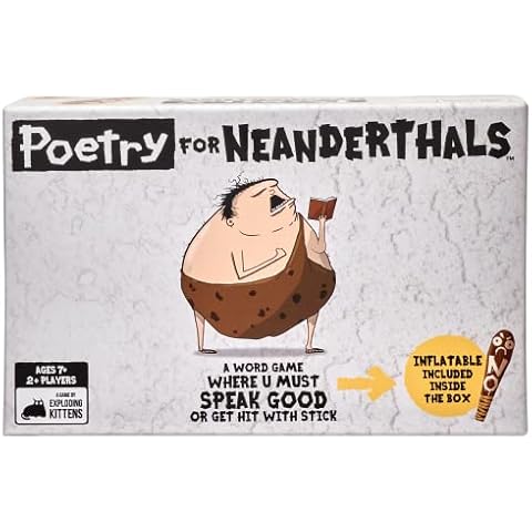 Poetry for Neanderthals by Exploding Kittens - Card Games for Adults Teens & Kids - Fun Family Games Cover