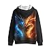 Xpyeesfuen Western Hoodies for Boys Fleece Lined Kids Fashion Hoodies Sweatshirts Casual Dragon Long Sleeve Pullover Top with Pockets Teen Winter Coats for Boys Fits 5-14 Years