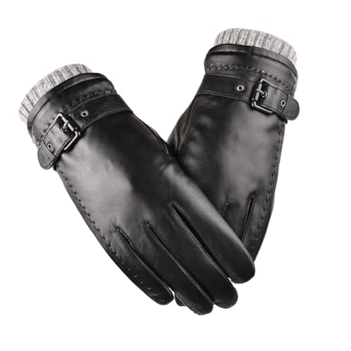 BESTYASH Gloves for Men Warm Windproof Full Cover Strap for Cycling Hiking Camping and Outdoor Activities Comfortable and Design