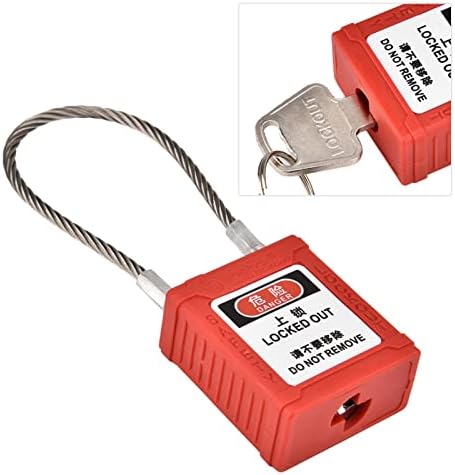 Miniatura 5 de Candado al aire libre, Bloqueo de aislamiento de grillete largo de energía, Cerraduras de maleta con llaves, Candados de equipaje de metal, Candados