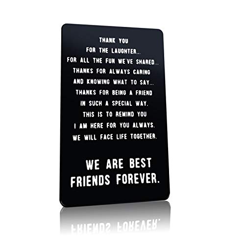 Best Friend Gift Engraved Wallet Insert Card for Best Friend We are Best Friends Forever Christmas Birthday Gift Best Friend Appreciation Gift Friendship Gifts for Best Friend