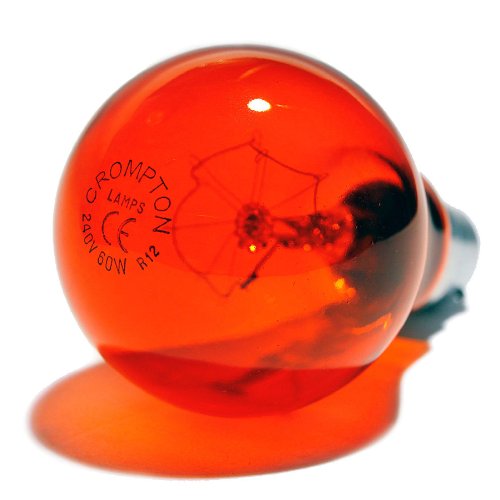 4 x FIREGLOW 60W Clear GLS Classic BC B22 Light Bulbs, Bayonet Cap, Red Glow ...