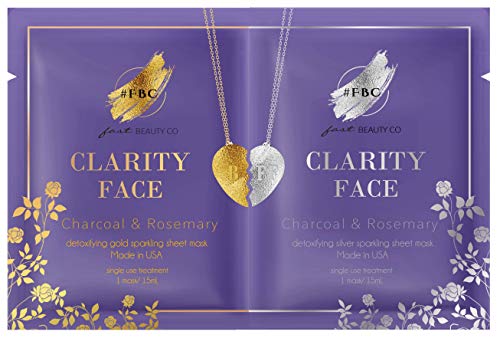 Fast Beauty Co. BFF Clarity Face! Detoxifying Masks With Charcoal & Rosemary, 2 units
