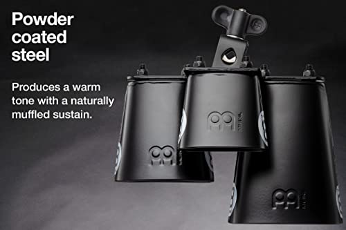 Meinl Percussion Sltri-Bk Black Powder Coated Steel Triple Bell #TOP3