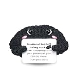 Handmade Collectible Hockey Puck - Emotional Support Decor,Tough & Supportive Gift for Hockey Players,Best Friend,Team Mate,Sports Room Decor Accent