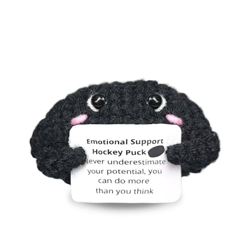 Handmade Collectible Hockey Puck - Emotional Support Decor,Tough & Supportive Gift for Hockey Players,Best Friend,Team Mate,Sports Room Decor Accent