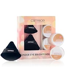 Catrice | Under Eye Brightener & Setting Powder Gift Set in 030 Golden Toffee + Magic Perfector Powder Puff Duo | Bright, Smooth & Long-Wear Finish