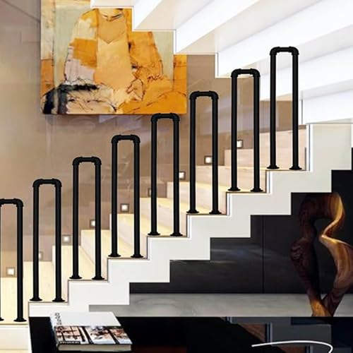 Rampe d'escalier style industriel en U pour éliminer les risques de chute