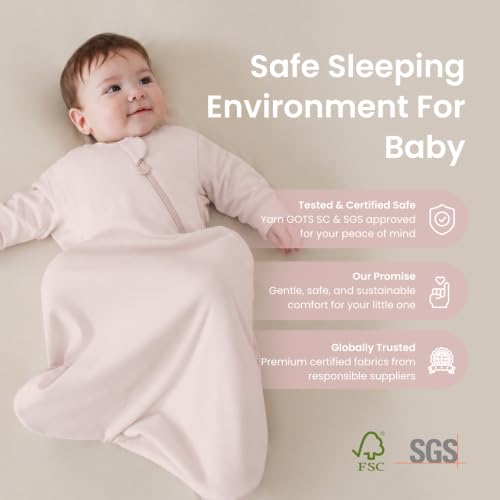 KaiyaBaby Organic Cotton Baby Sleep Sack, Long Sleeve 1.0 TOG, 0-6M by kaiya baby - Used condition - Image 8