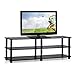 Furinno Turn-S-Tube No Tools 3-Tier Entertainment TV Stands, Dark Cherry and Black