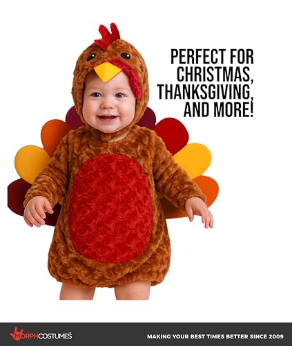 Disfraz de pavo para bebés 4-6 años unisex miniatura 4