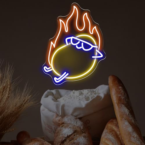 Image of Hot Potato Neon Sign, Sunglasses Burning Potato Led Sign, Fried Potato Chips LED Light Shop Sign, Home Kitchen Wall Decor, Fries Lover's Gift Restaurant Shop Unique Business Fast Food Shop-16.5 inchx12.8 inch