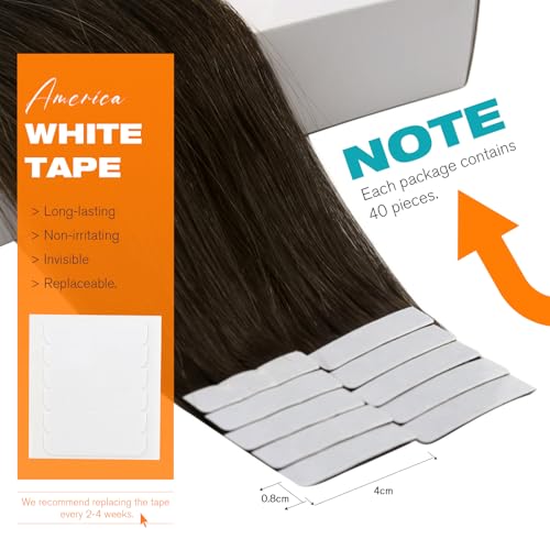 Image of Sunny Hair Tape in Hair Extensions Chocolate Brown 60g 40PCS