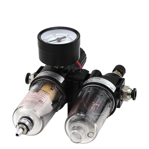 Procesador de Aire AFC2000 con Separador de Aceite y Agua Dual AFR2000+AL2000 y Conectores de 4MM 3
