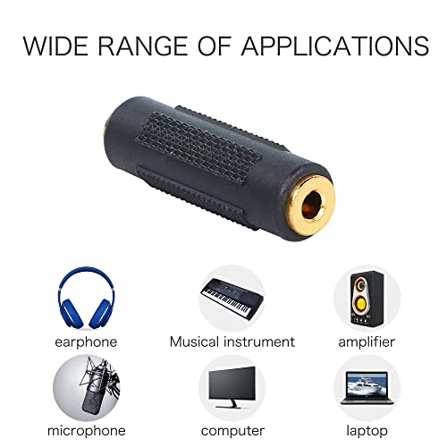 Adaptador Jack 3.5mm hembra a hembra estéreo 2 unidades miniatura 6